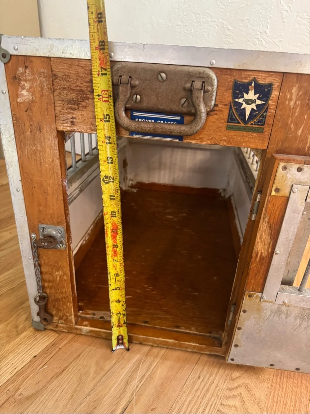 Rare 1960s Kroyer Crates Dog Handlers’ Guild Wooden Travel Kennel